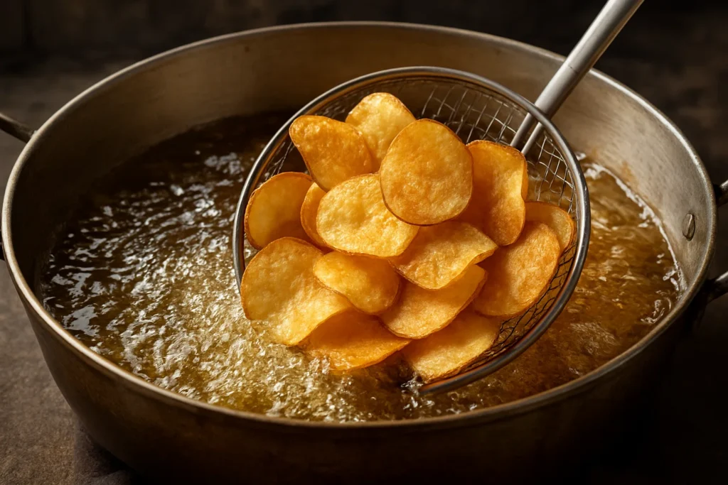 patatas fritas caseras estilo kettle