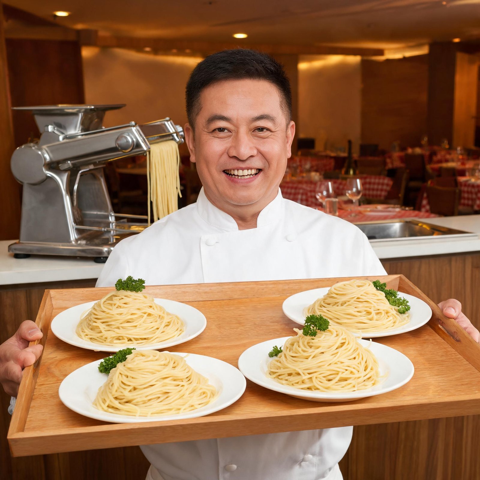 a-happy-restaurant-owner-showcasing-a-tray-of-perfectly-extruded-spaghetti-made-on-their-new-machine