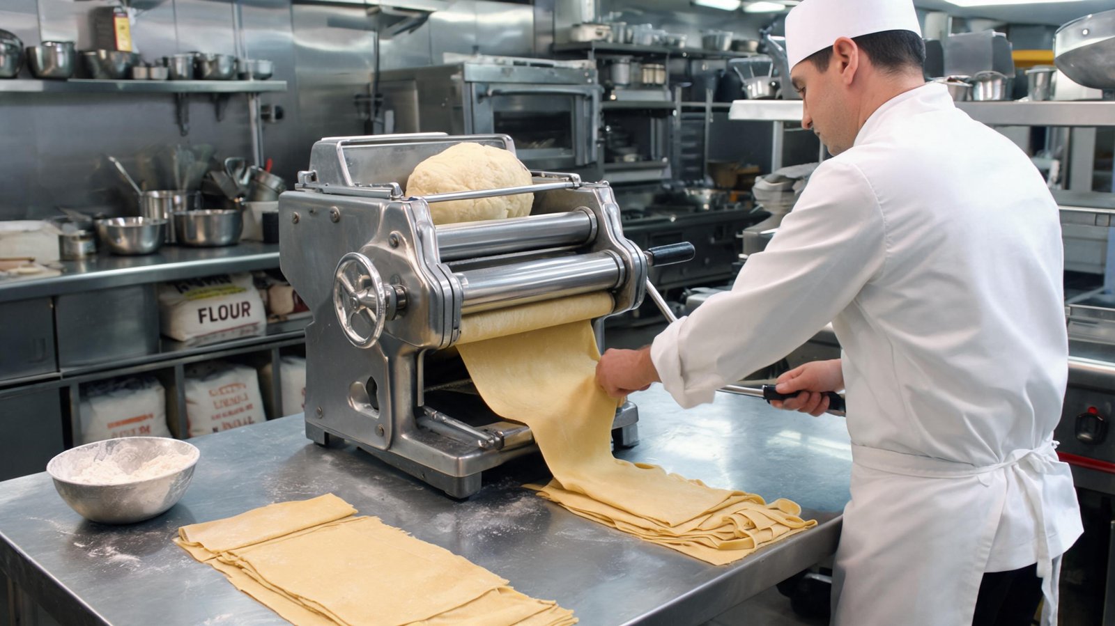 commercial-pasta-machine-in-restaurant-kitchen