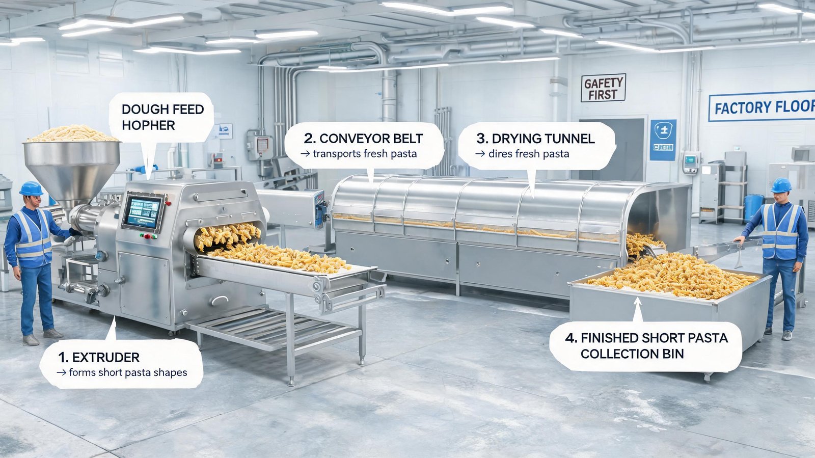 modern-extrusion-line-for-short-pasta-production-in-factory-setting