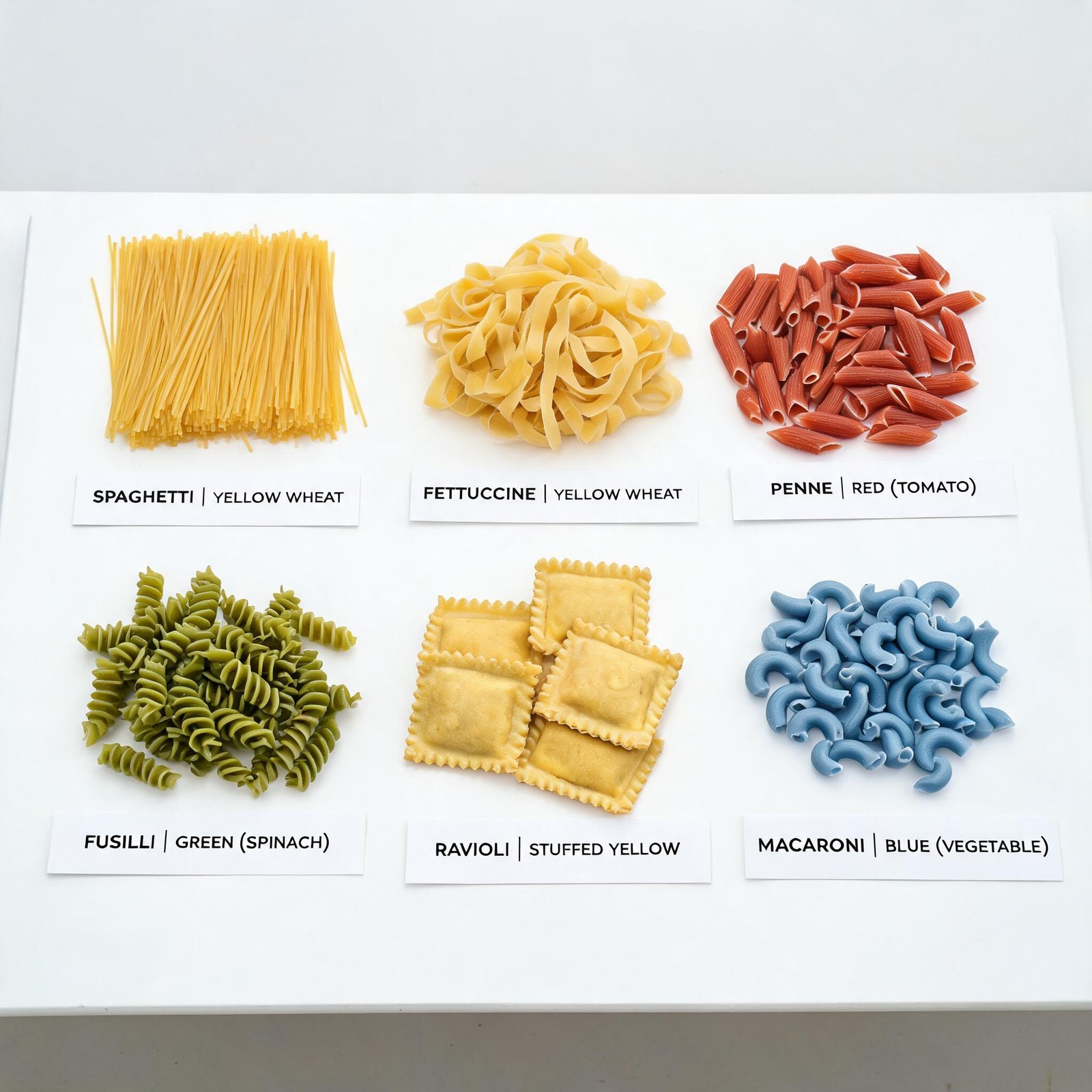 samples-of-different-colored-and-shaped-pasta-from-a-single-production-line